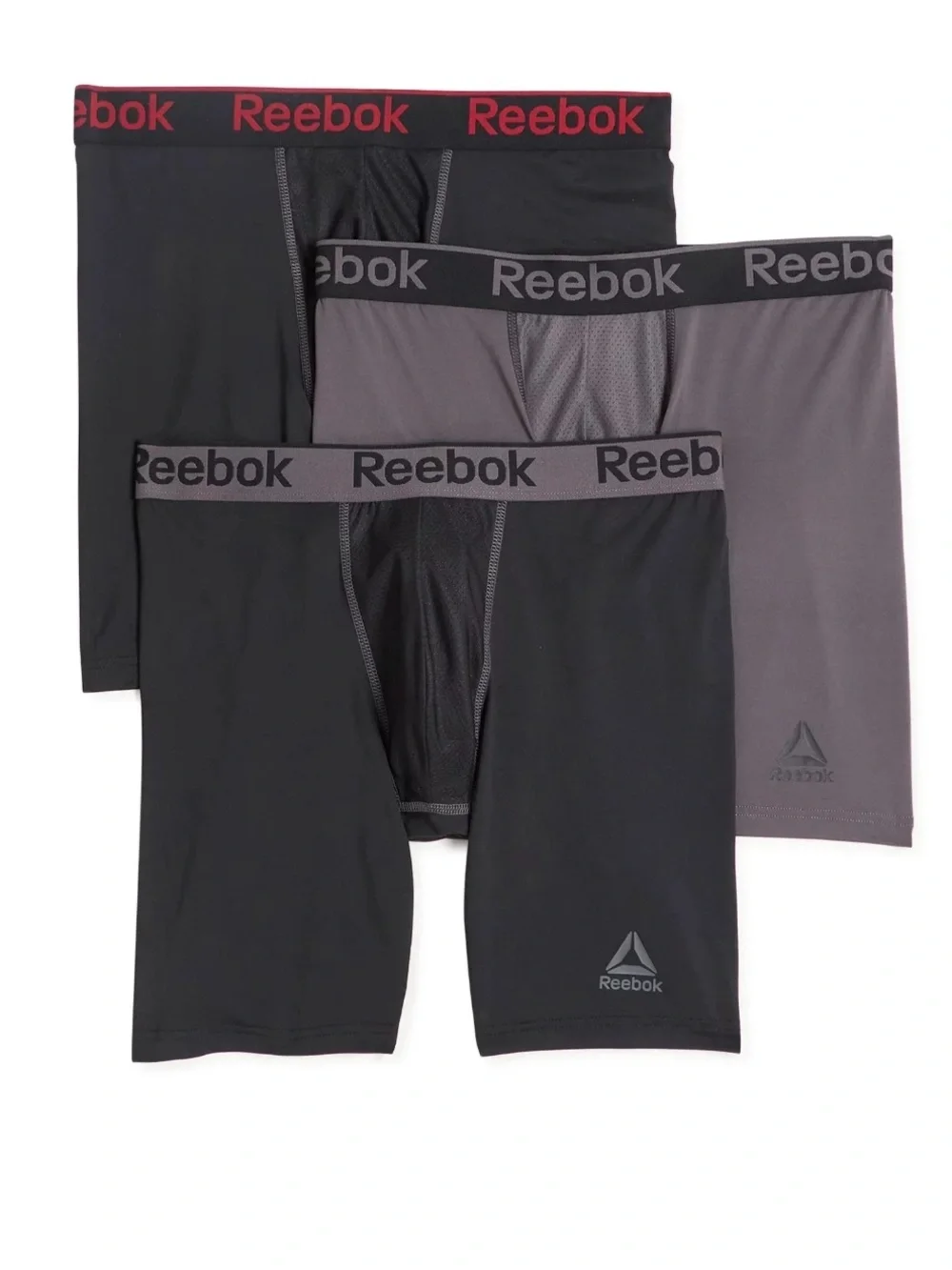 Reebok Men's Underwear Pro Series Performance Long Leg Boxer Brief, 7.5-Inch,